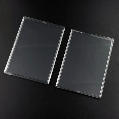 Transparent acrylic card storage clip-type game sports trading card display box K-pop idol photo protective cover non-magnetic