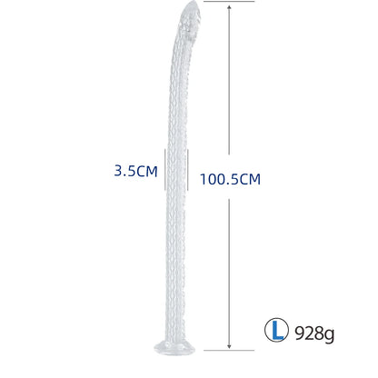 45-100cm Long Snake Monster Dildo Soft Anal Plug Giant Fantasy Clear Flexible Anus Massager Suction Cup Sex Toys For Men Women