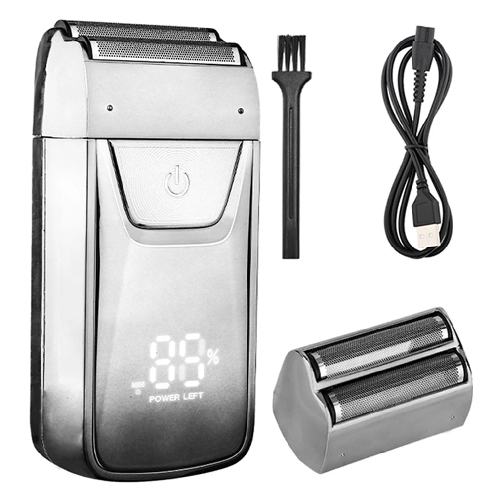 HIENA Shaving Machine Men Electric Shaver Hair Clipper Rechargeable Metal Housing Pro Electric Shaver for Men Electric Home
