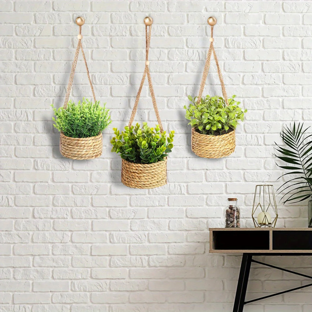 XIYA FLOWER Green Artificial Plants Eucalyptus Grass Woven Rosemary Potted Plants Grass Mound 40cm PE Material Home Decoration