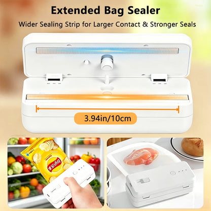 Plastic Bag Sealer Mini Heat Bag Sealing Machine Rechargeable Handheld Plastic Storage Package Sealer Clip Bag Food Heat Sealer
