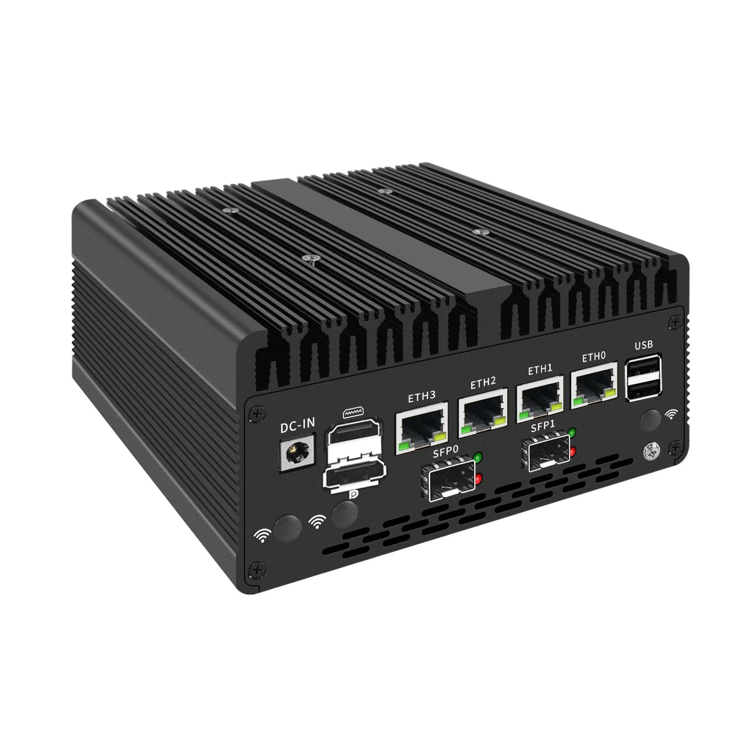 New Solid Firewall Appliance 12th Gen Intel Pentium Gold 8505 10G/1G SFP 4*2.5G RJ45 LAN 2*DDR5 NVMe Mini PC Proxmox ESXi Server