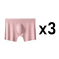 3Pcs/Lot Men's Summer Ultra-thin Boxers Briefs Ice Silk Seamless Underwear Sexy Lingerie Underpants Shorts Breathable Panties
