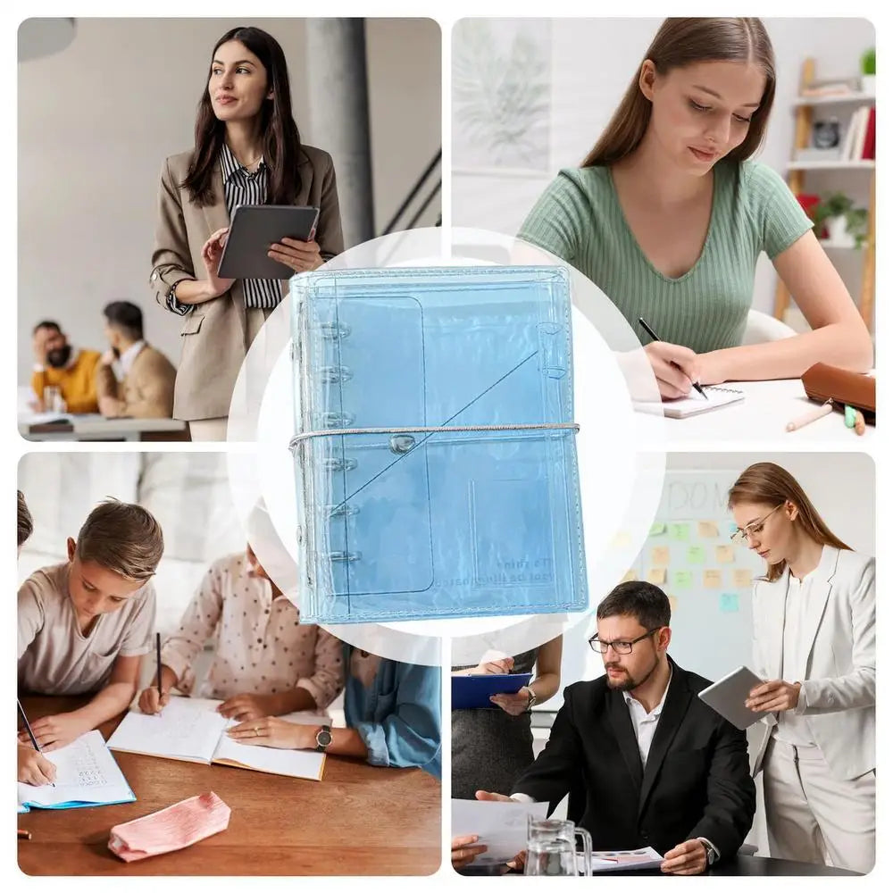 Binder Notebook Aesthetic Portable Detachable Pages Aesthetic Small Notebook Planner for Kids Adults School Classroom College