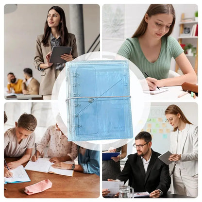 Binder Notebook Aesthetic Portable Detachable Pages Aesthetic Small Notebook Planner for Kids Adults School Classroom College