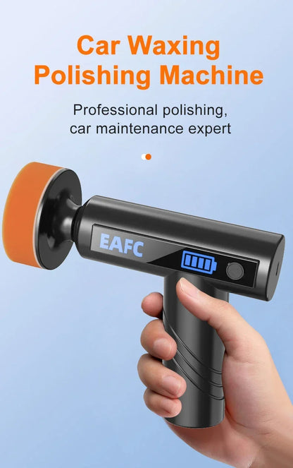 EAFC Car Polisher Handheld Wireless Polisher Glass Oil Film Remover Car Polishing Waxing Machine Power Tool for Car Body Cleanig Waxing Repair
