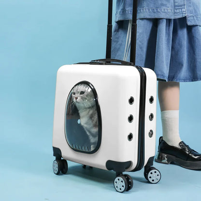2026 New Multi Functional Small Pet Breathable Box, Cat Suitcase, Comfortable Outdoor Pet Suitcase, Travel Suitcase