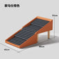 Foldable Pet Stairs and Stool 2 in 1 Non Slip Steps for Dogs Cats Bed Sofa Access Wooden Legs Storage Ottoman