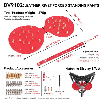 FRKO Fantasy Men Punishment Panties PU Leather Harness Belt Rivet Stimulation BDSM Slave Games Fetish Sex Toys For Men Gays 18