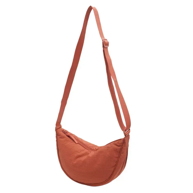 Nylon Hobos Chest Shoulder Dumpling Bag Large Capacity Travel Crossbody Half Moon Belt Messenger for Women Bags Wholesale
