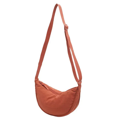 Nylon Hobos Chest Shoulder Dumpling Bag Large Capacity Travel Crossbody Half Moon Belt Messenger for Women Bags Wholesale