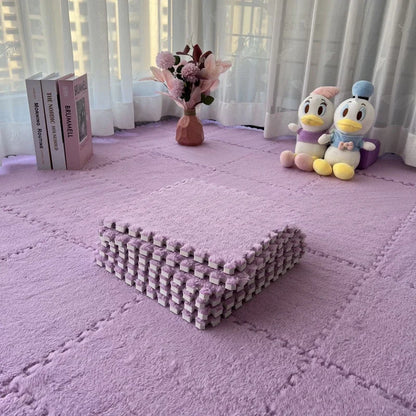 4-20 PCS Baby Plush Activity Play Mat EVA Foam Soft Play Mat BPA Free Reusable Washable Non-slip Waterproof Puzzle Stitching Mat