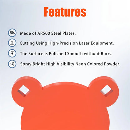 AR500 Steel Target Metal Shooting Target Plate Hanger Target for Long-range Airsoft Pistol Rifle Shooting Training Practice