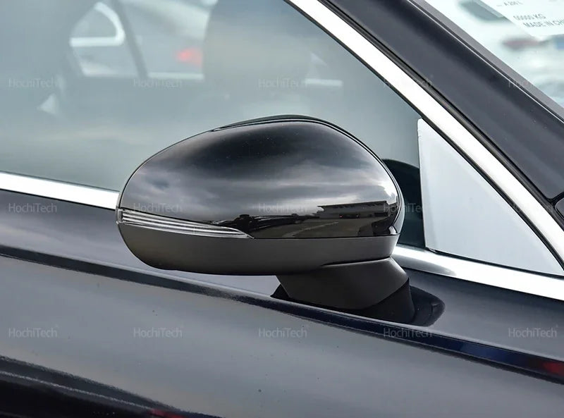 For Mercedes-Benz W177 V177 C118 X118 2018-2023 Black Carbon Fiber Car Rear View Door Wing Side Mirror Cover Caps Shell Case