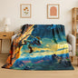 Classic Game Z-Zelda Cartoon Link Flannel Blanket Soft Warm Throw Blanket for Bedroom Living Room Bed Travel Camping Picnic