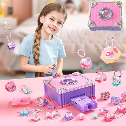 Chriyungel DIY Jewelry Making Kit for Girls 3D Magic Bracelets Rings Keychains Creative Craft Box Set Xmas Birthday Gift for Kid