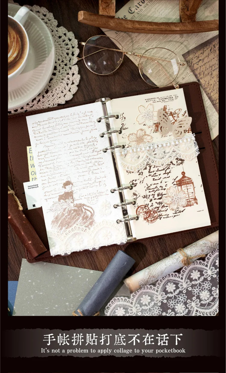 30pcs/lot Memo Pads Material Paper The Barren Dream Junk Journal diary Scrapbooking Cards Background Decoration Paper