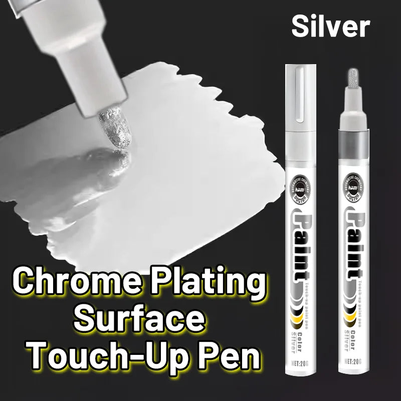 Silver Chrome Plating Touch Up Pen Auto Car Oxidation Rust Scratch Repair Tool For Rim Handle Mirror Trim