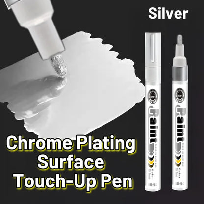 Silver Chrome Plating Touch Up Pen Auto Car Oxidation Rust Scratch Repair Tool For Rim Handle Mirror Trim