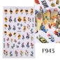 Black and White Love Flowers Line Art 3D Stickers Nail Decals Nail Art Accessories Butterfly Rose Nail Stickers Nail Sliders