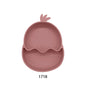 Baby Silicone Suction Cup Bowl Cute Bear Design Macaron Color 100% Food Grade Silicone BPA Free Double plate design for meals