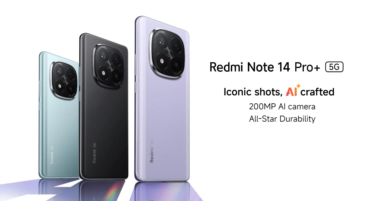 NEW Global Version Xiaomi Redmi Note 14 Pro Plus 5G Smartphone Snapdragon® 7s Gen 3 NFC 6.67” AMOLED 120Hz 5110mAh 120W Fast Charging 200MP