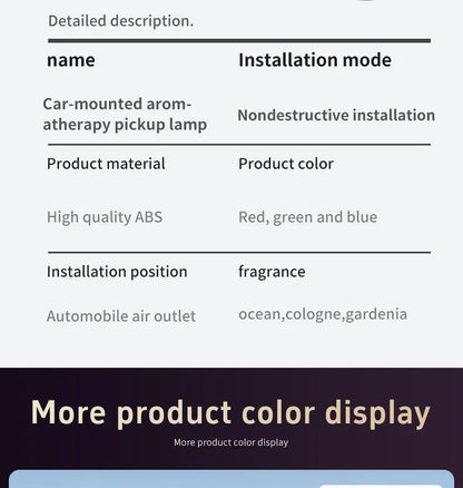 1PC Car Air Conditioner Vent Guitar Aromatherapy Atmosphere Light Perfume Fragrance Decorative Music Pickup Lamp Car Accessories