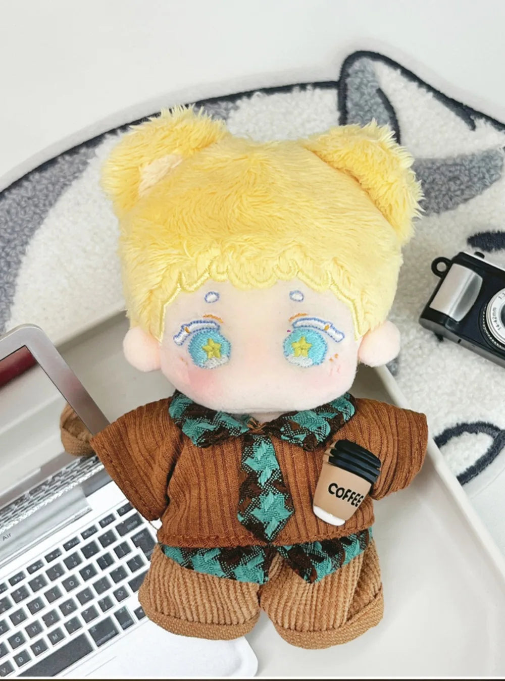 10cm Doll Clothes Blue Brown Changing Dress Game Doll Blouse Pants Suit Photo Prop Playing House Mini Shirt Necktie Pants Toy