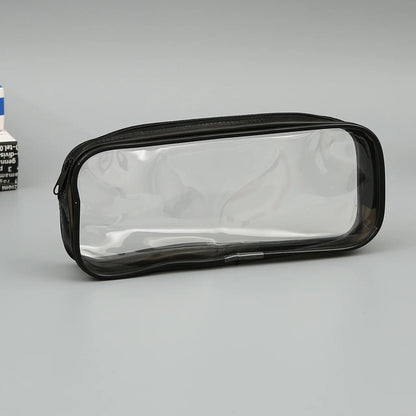 Transparent Pencil Case Zipper Simple style Pen Pouch Large Capacity Pen Bag for Students School&Office Stationary Supplies