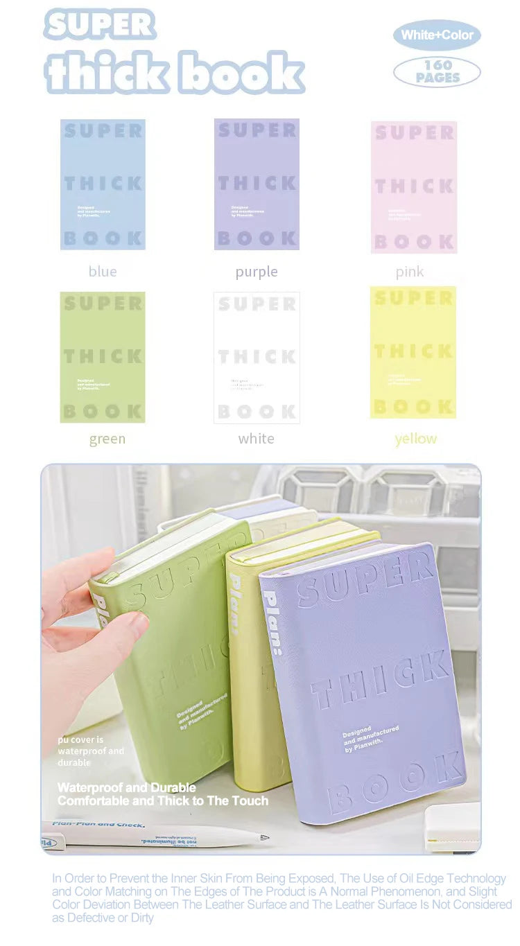 Notebook Color Brick Notebook High Appearance Thickened Portable Handbook Student Specific Mini Pocket Small Notebook Blank Note