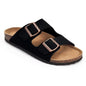 Shevalues Men's Suede Clogs Soft Leather Mules Men New Summer Men Cork Sandals Comfort Slip On Unisex Clogs With Arch Support