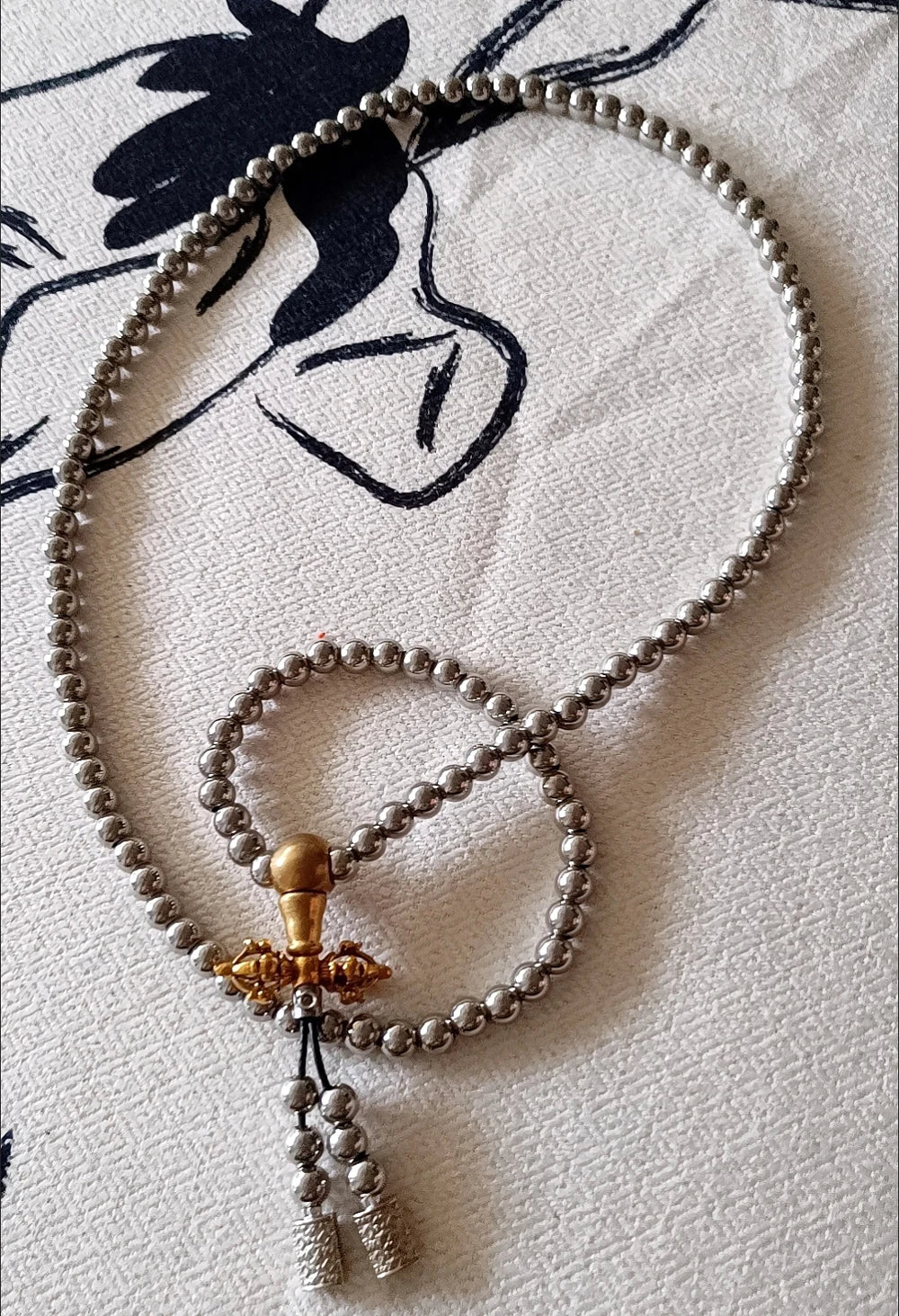 Titanium Steel Bracelet Necklace Chain Prayer Beads Self Defense Waist Faith Buddha Cross Pendant Mens Gadgets For Jewelry Gifts