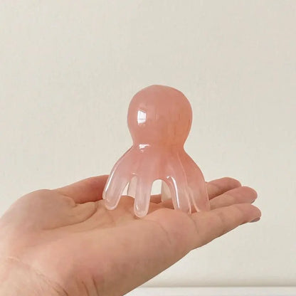 Resin Octopus Massage Comb Head Meridian Scraping Scalp Massage Brush Acupuncture SPA Gua Sha Massage Comb for Fatigue Relief