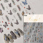 1pcs 5D Japanese Black Butterfly Nail Art Stickers Glitter Shiny Kawaii Self Adhesive Manicure Decorations Tool Decals Accessory