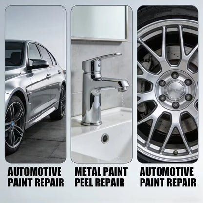 Silver Alloy Wheel Touch Up Paint Pen For Car Rim Scratch Curb Rash Repair Quick Fix Auto Detailing Tool