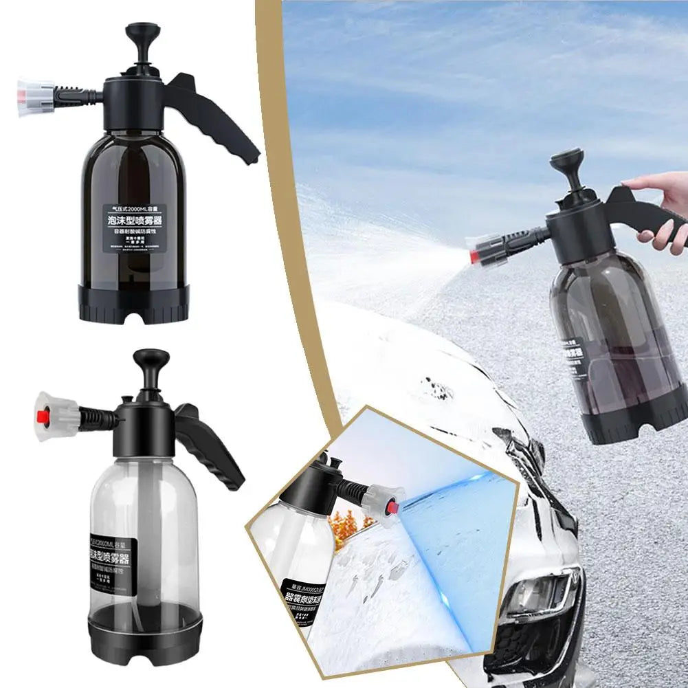 Foam Spray Sprayer Car Wash With Bottle Gun Manual Pressure Water Jet home Shampoo foam Snow watering can hand-pressed car 2L