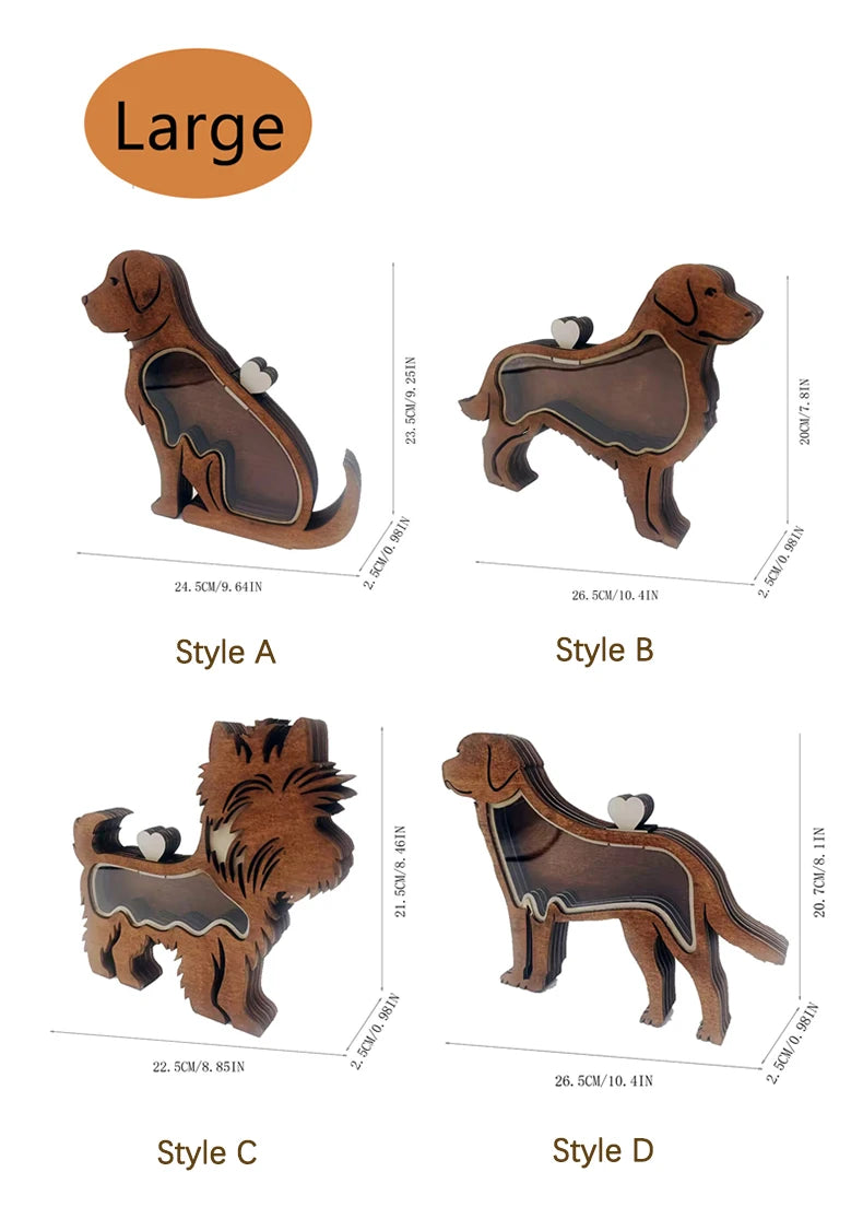 Personalized Dog Hair Memorial Box Creative Custom Name Wooden Pet Hair Keepsake Container Pet Memorial Gift for Dog Owners