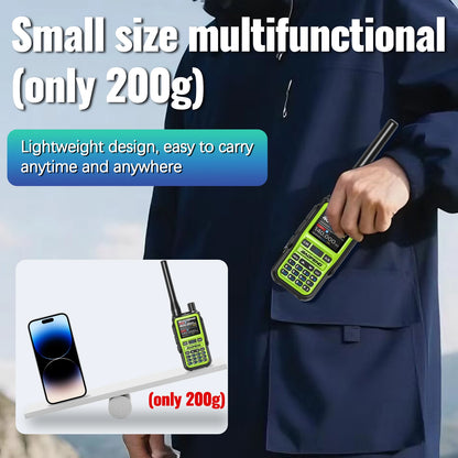 BAOFENG UV-5R Mini Walkie Talkie Air Band Bluetooth Programming Wireless Copy Frequency 999CH Full Band Long Range Two Way Radio