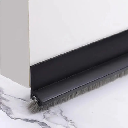 Door Seal Draft Stopper with Brush Reduce Noise, Rubber Door Sweep Breeze Blocker Insect Proof, Dust Proof and Sound Proof Seal