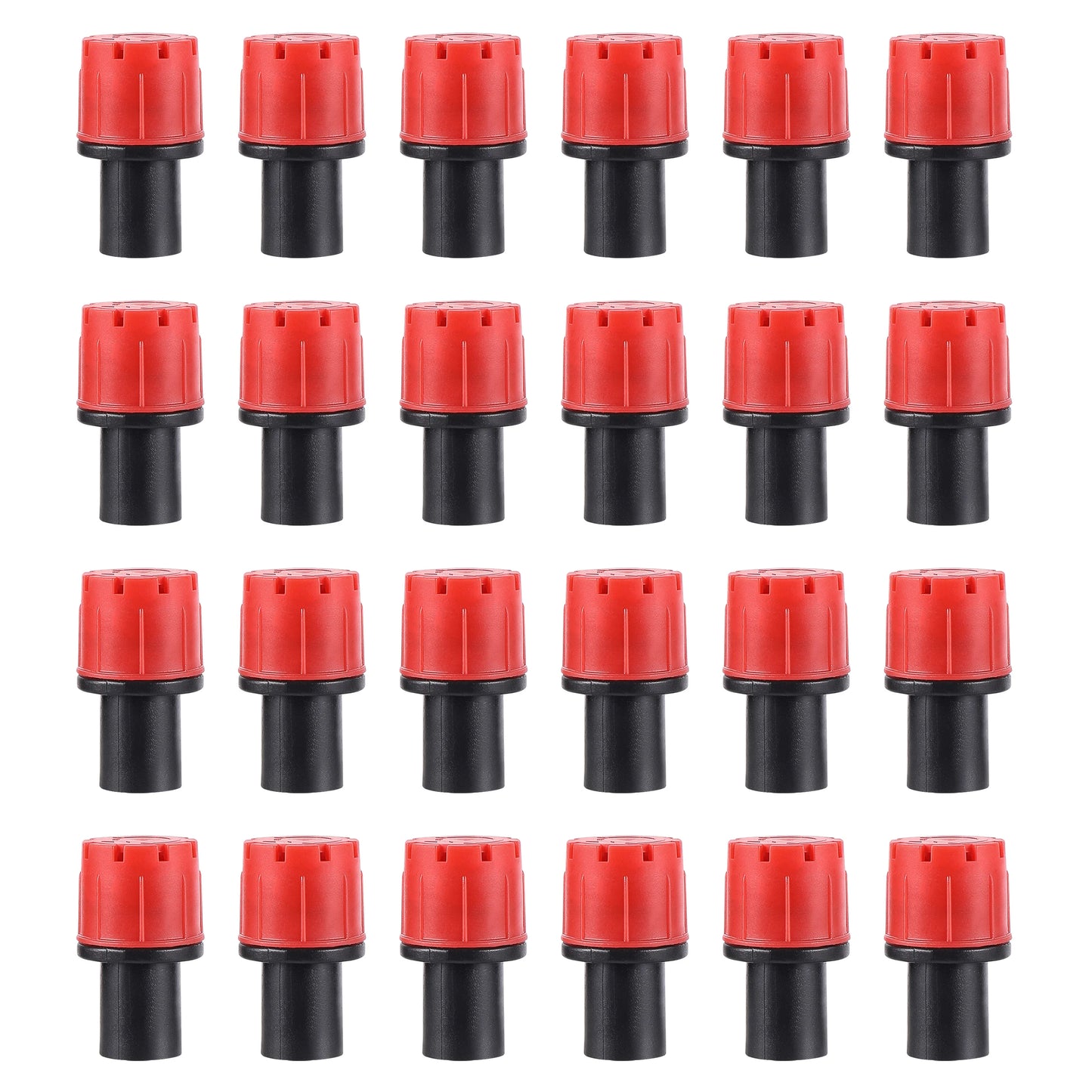 20Pcs 6mm 8 Hole Red Dripper Adjustable Drip Watering Emitter Garden Micro Drip Irrigation Potted Bonsai Plant Watering Tool