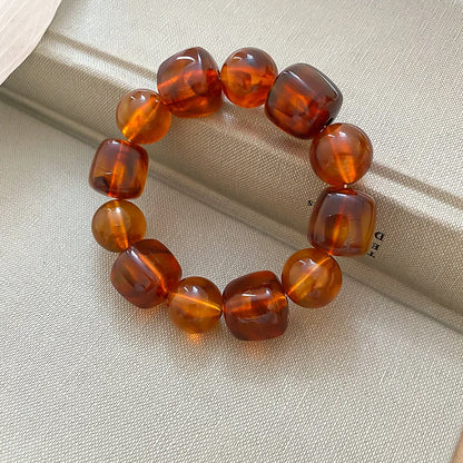 Acrylic Irregular Square Round Beaded Bracelet for Women European and American Simple Bracelet Korean Fashion Hand Accessories