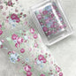 1Pc 100cm Flower Nail Foils for Transfer Paper Floral Stickers Rose Nails Wraps Tulip Nail Art Decorations