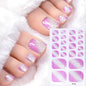 22Tips Solid Color Self-adhesive Gel Stickers for Toe Nails Waterproof Long-lasting Toenail Stickers Toe Full Cover Toenail Wrap