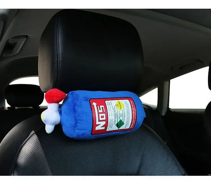 New Car Neck Pillow Car Headrest for Driver Front NOS Nitrous Oxide Bottle Car Decor Headrest Cushion Plush Pillow Auto Parts