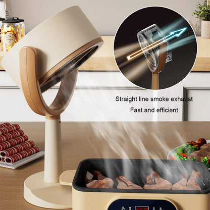 Electric Desktop Range Hood USB Adjustable Angle Portable  Mini High Suction Power Exhaust Fan for BBQ Hot Pot Kitchen Appliance