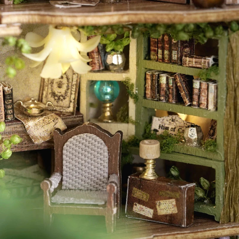 Mini Doll House DIY Small House 3D Puzzle Assembly Building Model Toys Home Bedroom Decoration With Furniture LED Lights Gifts