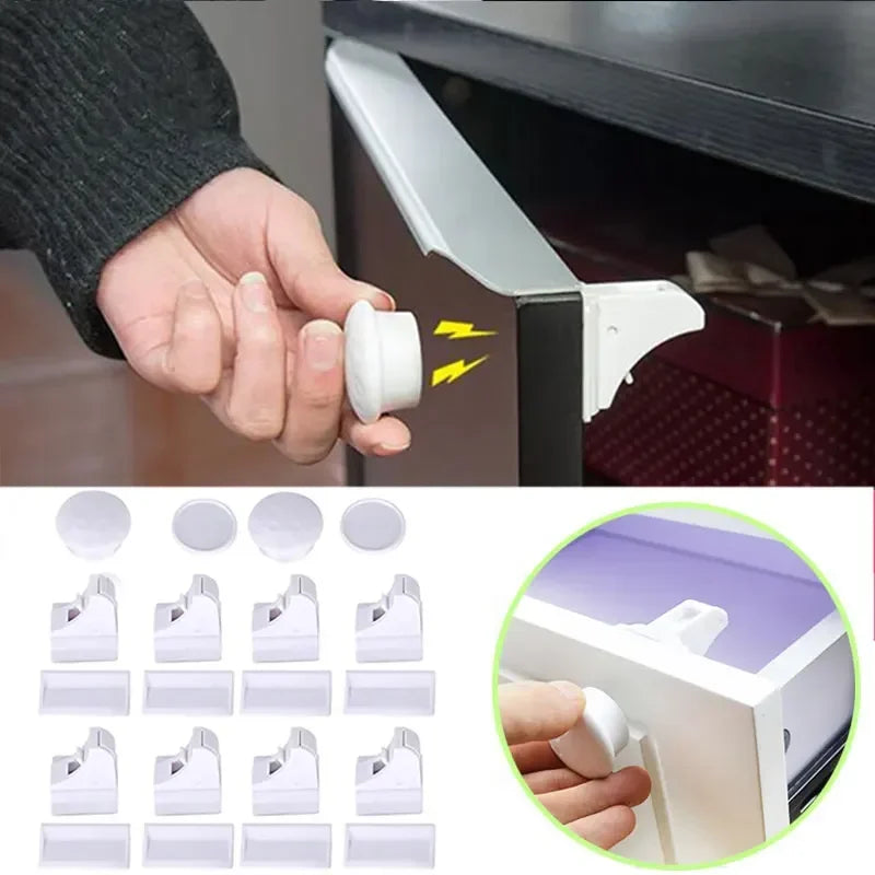 No Drills, No Tools Required - Our Magnetic Child Safety Locks are Easy to Install and Perfect for Cabinets and Drawers