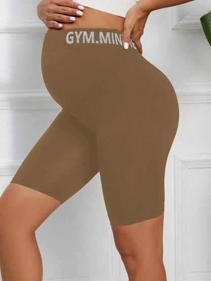 Maternity Yoga Shorts Over The Belly Women's Maternity Biker Pregnancy Shorts for Workout