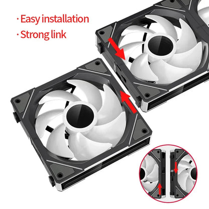 Teucer JM-1 PC Case Fan Mirror Cycle ARGB Light 120mm 3in1 800-2000rpm 12v/4Pin PWM Low noise Chassis Water Cooling Ventilador