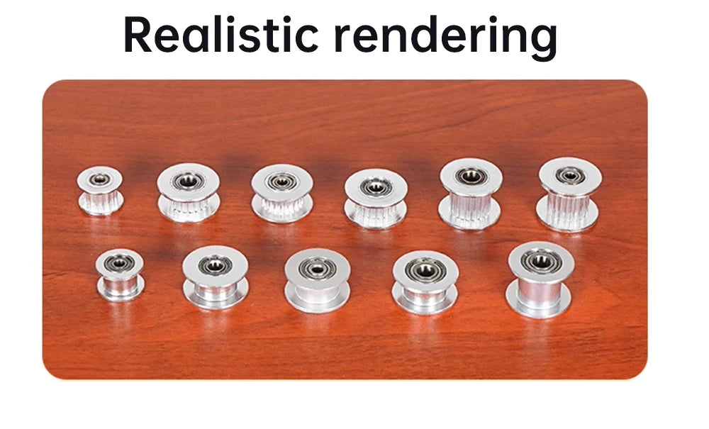 GT2 Idler Timing Pulley 16-tooth 20-Teeth with 3mm or 5mm Bore with Bearings for 3D Printer Parts Timing Belt 6mm 10mm